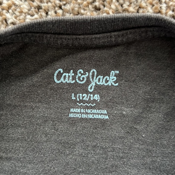 Moon Phases boys tee cat and Jack Sz 12-14 gray - Picture 3 of 3